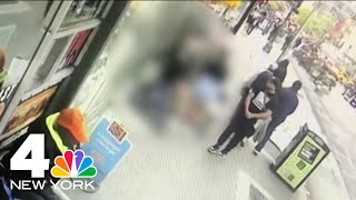 Surveillance video shows TOURIST STABBED in Hell&#39;s Kitchen | NBC New York