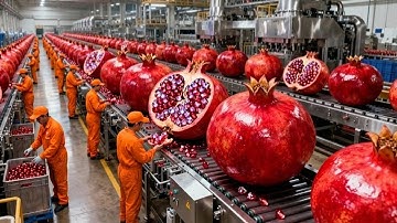 Inside a Modern Pomegranate Factory: From Farm to Delicious Drink (The Whole Process)