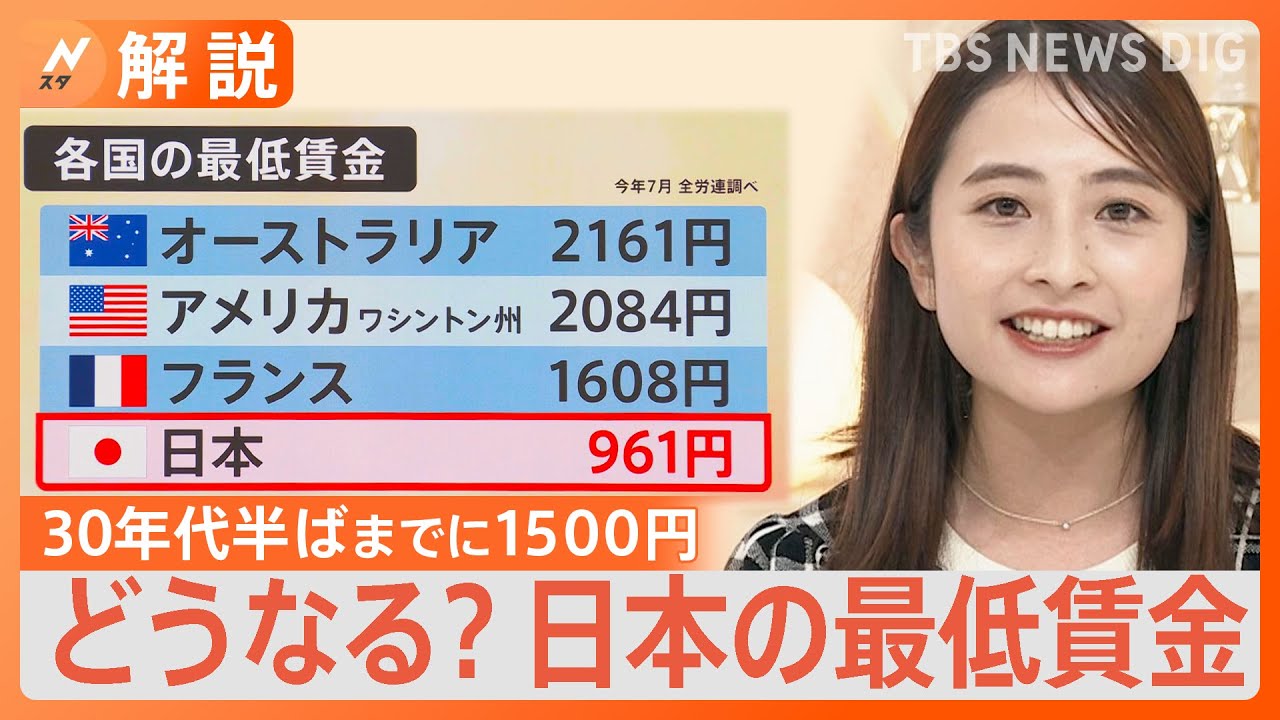【賃上げ】体力のない会社も残す？どうなる日本の最低賃金　厚切りジェイソンさん「みんな体力のある企業に勤めようぜが一番ハッピー」【Nスタ解説】｜TBS NEWS DIG