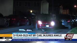 Video: 3-year-old hit by car, breaks ankle, police say