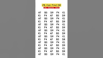 Can You Spot the Number D8 in Just 5 Seconds? #start_quiz