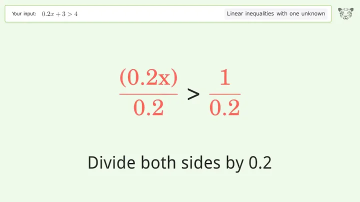 Solving Linear Inequalities: 0.2x+3 is Greater Than 4