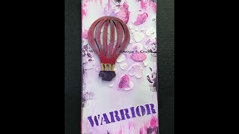 Warrior tag using Pretty Gets Gritty products and Ecoline Pens
