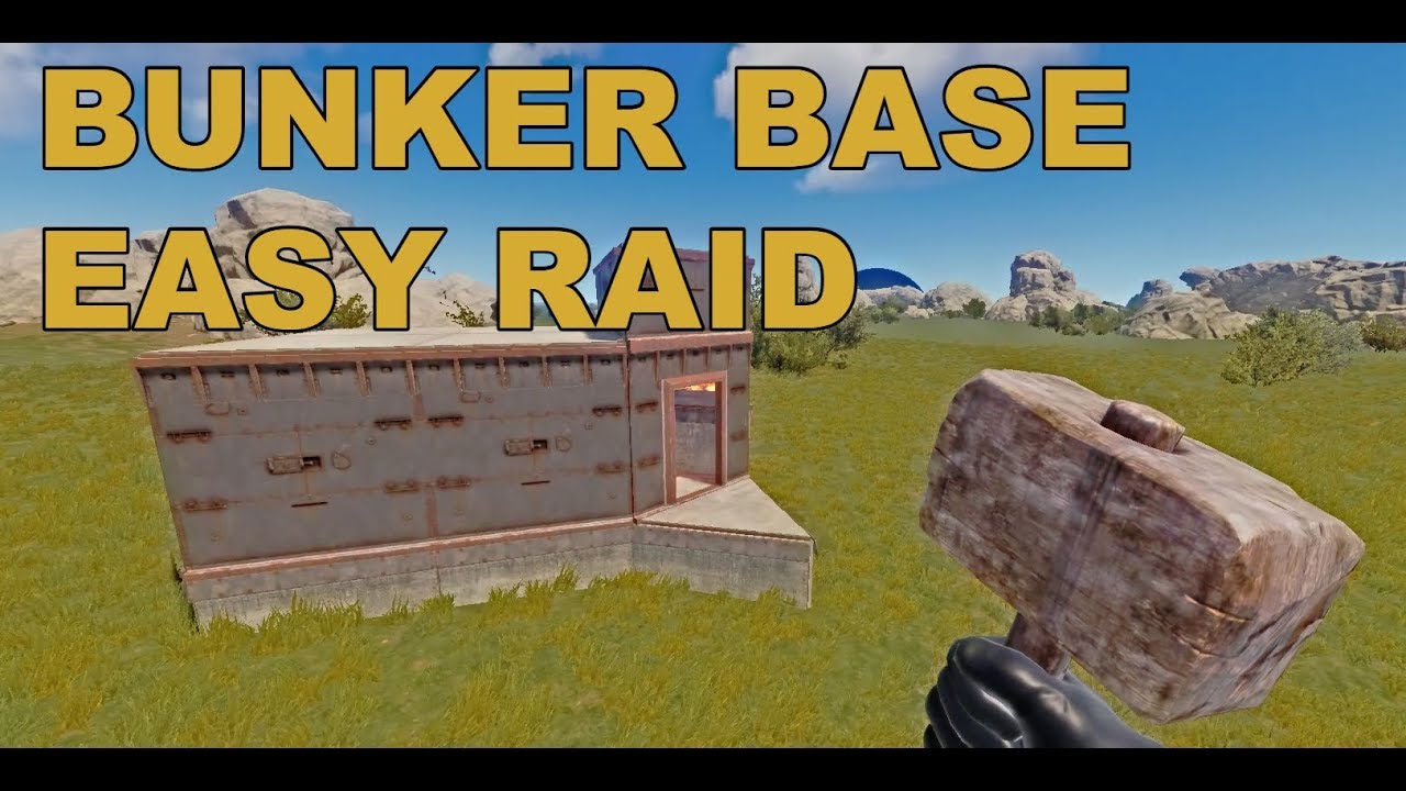 RUST BUNKER BASE EASY RAID - YouTube