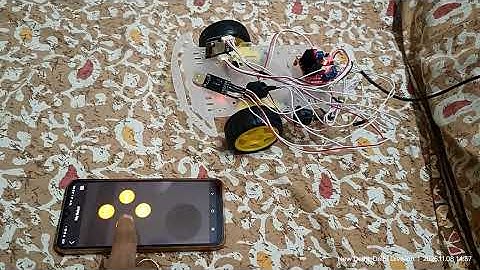 “ESP32-CAM Based 2-Wheel + Caster Bluetooth Robot | Designed & Programmed by Durgesh Shukla”