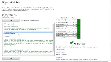 Codingbat - first_two (Python)