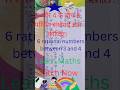 3 और 4 के बीच 6 परिमेय संख्याएँ / class 8&9 / 6 rational numbers between 3&4 #maths #shorts
