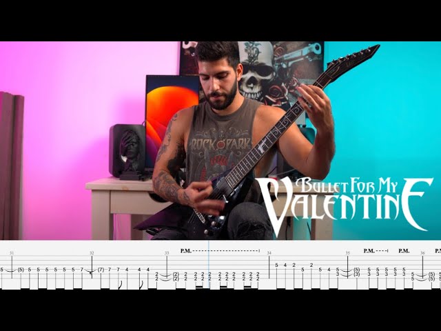 Bullet For My Valentine - The Poison - Guitar Cover with On Screen Tabs(#14) class=