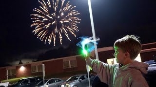 Enjoying Delicious Carnival Food & Fireworks Enjoying Delicious Carnival Food & Fireworks