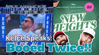 Travis Kelce SPEAKS OUT on being BOOED twice at Mavs-Timberwolves NBA game