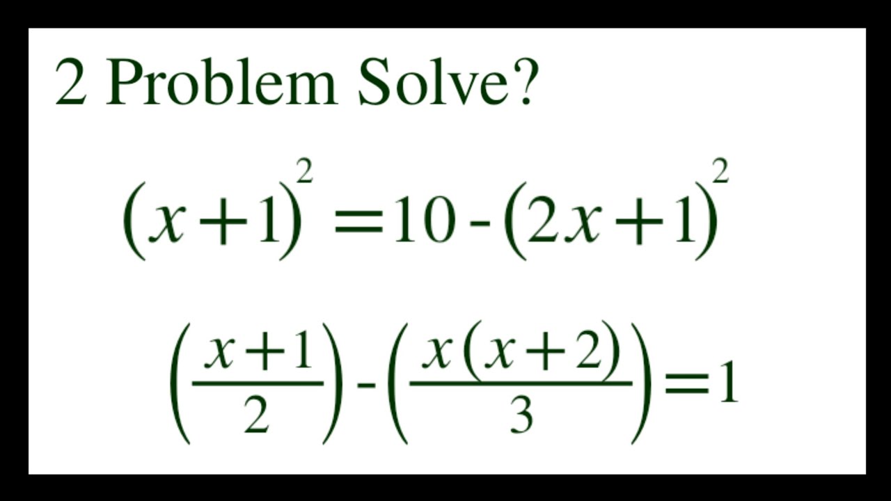 2 Problem Solving in 1 one Video | Math Olympiad - YouTube