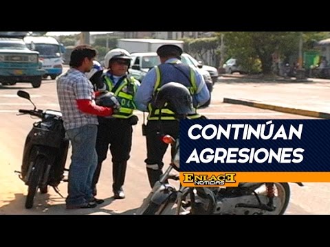 Oficial de tránsito fue agredido en el rostro