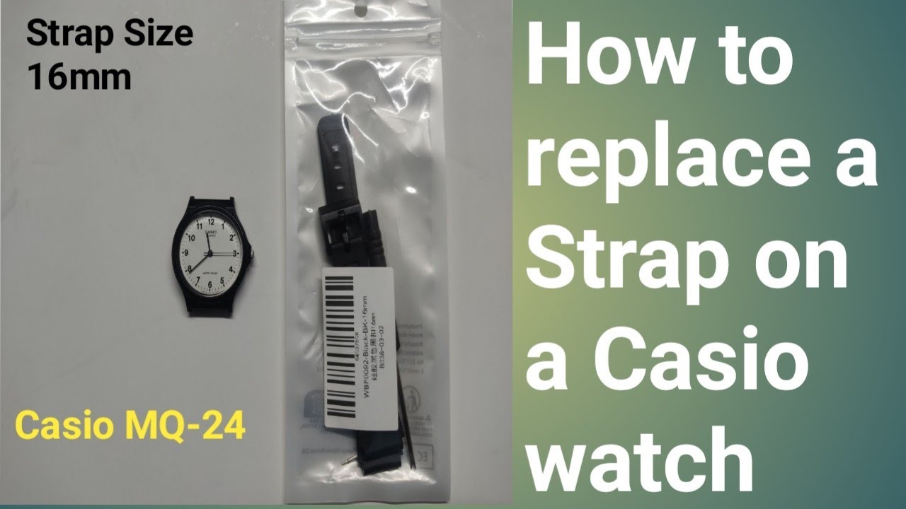 Replace a Casio Silicon Strap watch 16mm | MQ-24