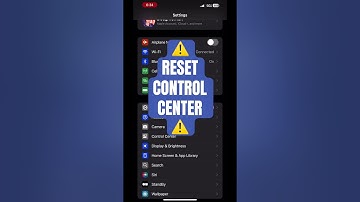 How to reset control center on iPhone