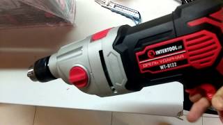 Дрель Intertool 1200 Вт WT-0122 звук редуктора