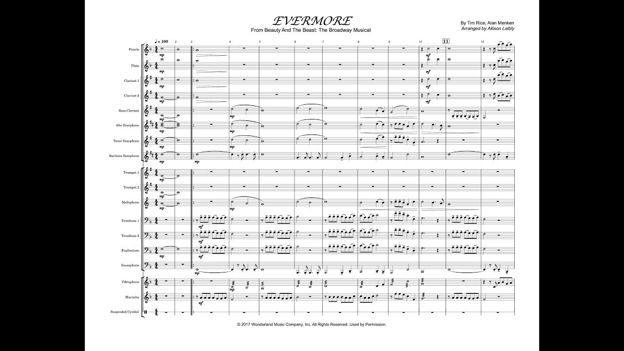 Evermore arranged for marching band by Allison Laibly
