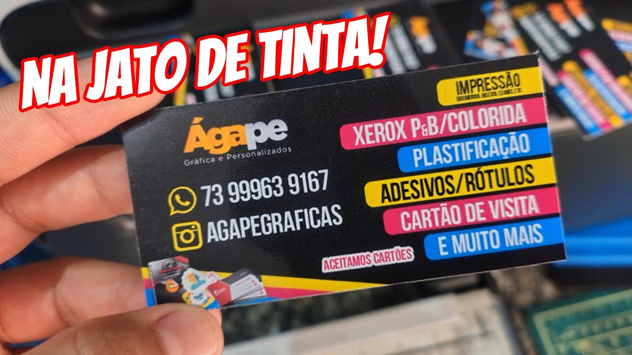 Cartão de Visita 290g na Impressora Jato de Tinta L3250, GX5010 e TC20