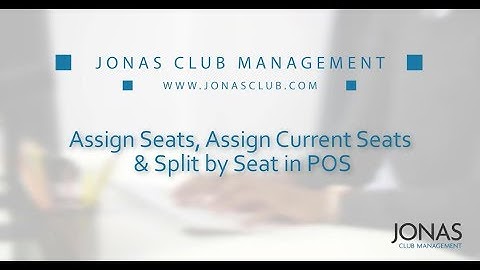 Point of Sale - Split by Seat