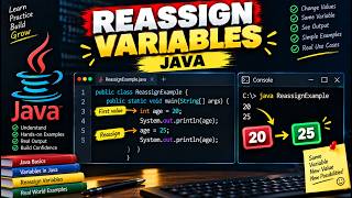 Variable Reassignment in Java | java type safety | Java for Beginners #6