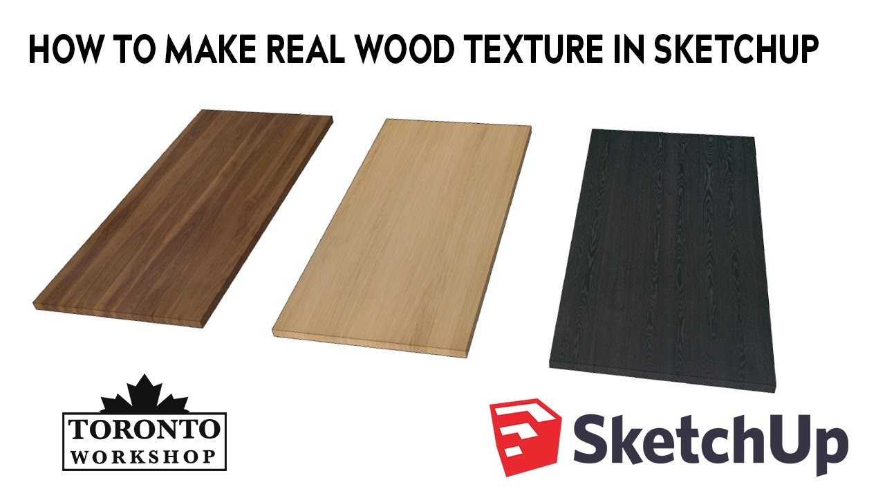 Sketchup - REAL WOOD TEXTURE IN 1 MINUTE - YouTube