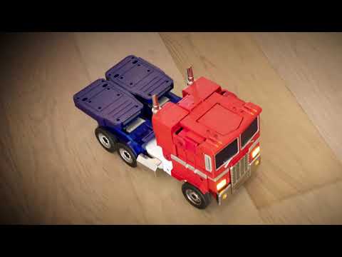 Watch TRANSFORMERS Auto-Converting Optimus Prime comes to life from voice command.