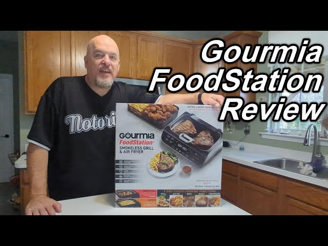 FoodStation™ Indoor Grill & Air Fryer, Gourmia GGA2100 FoodStation