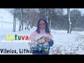 Winter Vacation in Vilnius Lithuania🇱🇹 ~ Winter wonderland ~Snow Storm ~ Blacks in Northern Europe