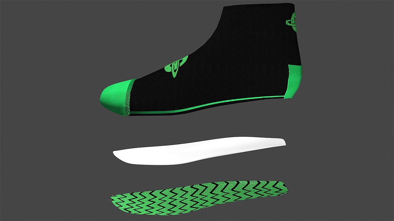 PF1 Memory Foam Padded Performance Compression Socks // White Stripe (M) video thumbnail