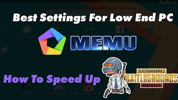 MEmu Best Settings For Low End PC || How to speed up PUBG in MEmu emulator