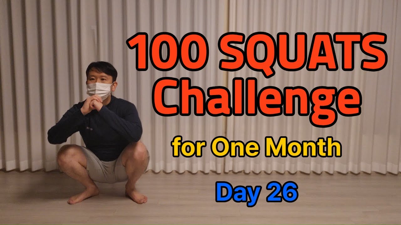 100 Squats Everyday For One Month - Day 26 | 스쿼트 매일 100개 한달 챌린지 - 26일차 (2026.01.26) 