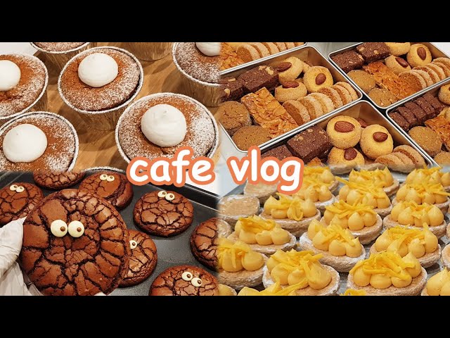 [ENG]Dessert cafe vlog | 개인 디저트 카페 | 달달한 하루 | 쿠키 대잔치의 날 | 귀여운 브라우니쿠키, 다쿠아즈.. 만든 날