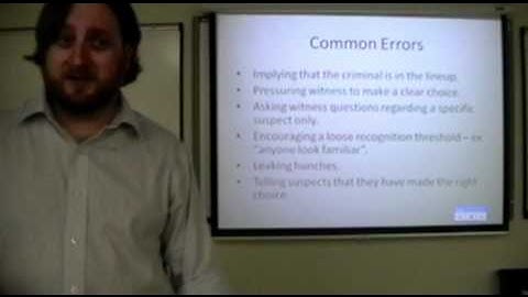 Eric Silk Eyewitness Testimony Lecture Part 3