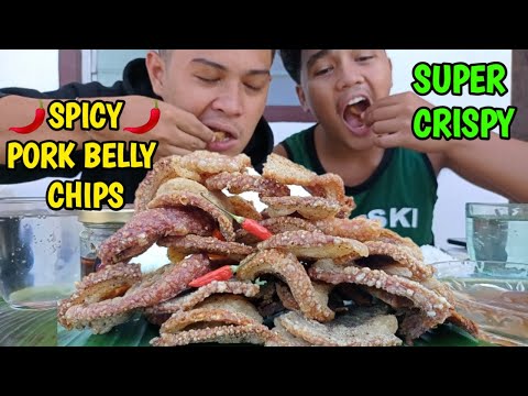 CRISPY & SPICY PORK BELLY CHIPS MUKBANG collab with TABA-CHOY | MUKBANG PHILIPPINES | PINOY MUKBANG!