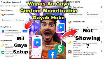 Gayab Ho Gaya Content Monetization Tools 🤔 Content Monetization Not Showing in Facebook