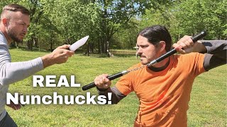 NUNCHUCKS STREET FIGHTER | How to REALLY FIGHT With Nunchucks! screenshot 4