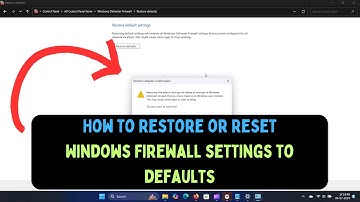 How to Restore or Reset Windows Firewall Settings to Defaults in Windows 11