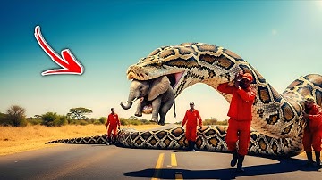 Heroic Rescue Team Saves Baby Elephant from GIANT Python Attack 🐘🐍