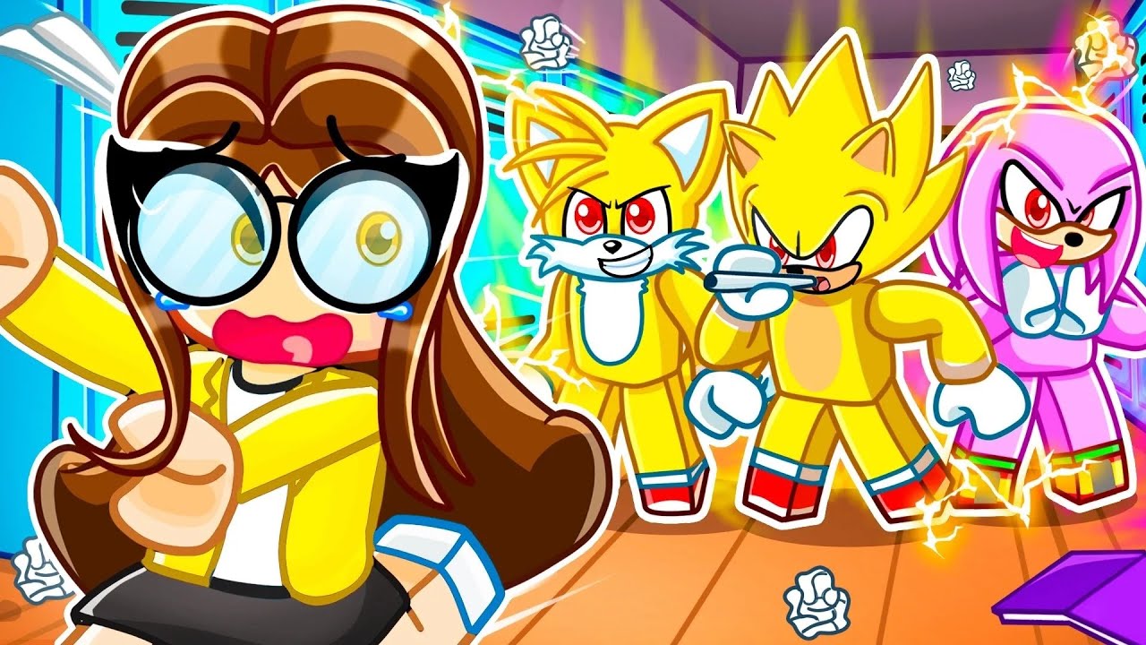 Me Converti en SUPER SONIC para TROLLEAR a Mi Profesora en Roblox!