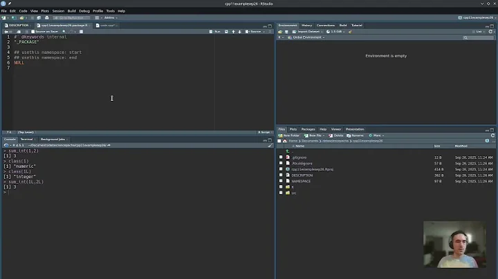 Creating a simple R package with C++ code