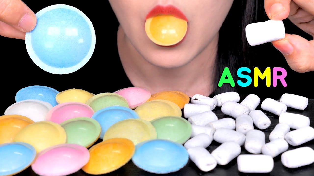 ASMR UFO Candy, Edible Chalk Jelly 우주캔디, 분필젤리 먹방 咀嚼音 EATING SOUNDS NO
