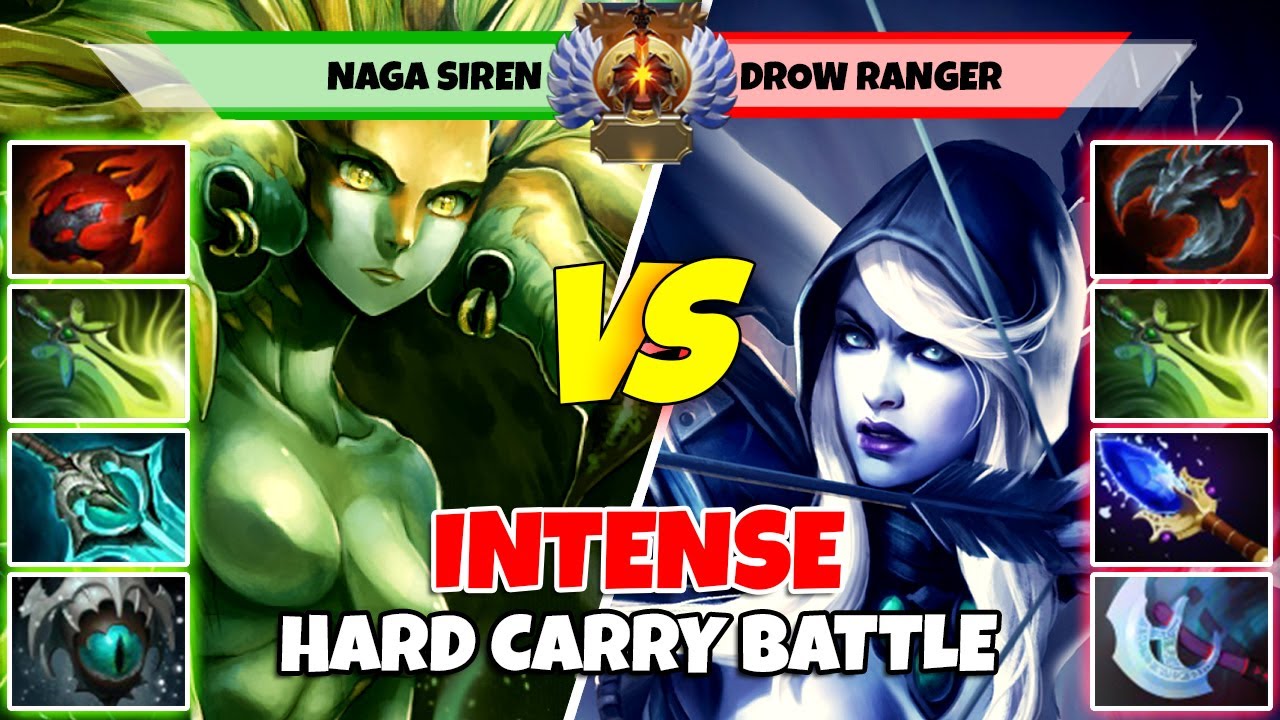 NAGA SIREN (Carry) vs DROW RANGER (Carry) - Epic Battle Of Legend Rank Dota 2 Players - Z Dota 2