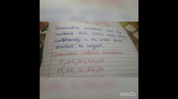 What are consecutive no.s.??shorts#shorts #youtubeshorts #mathshorts #