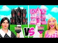 Wednesday vs Barbie ワンカラーハウスチャレンジ BaRaDa Gold Challenge