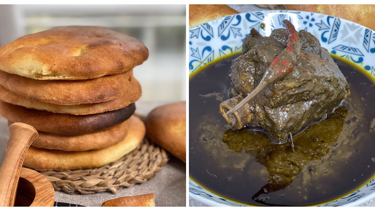 ملوخية عالطريقة الزمنية و خبز طابونة ناقصو كان ريحة الحطب 😍😍😍