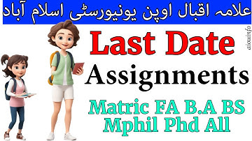 AIOU Assignment Schedule Autumn 2025 Complete Guide Allama Iqbal Open University | AIOU INFO