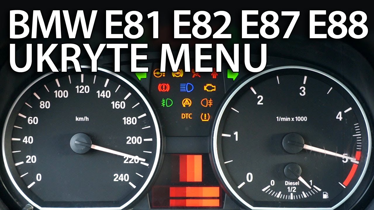 Ukryte Menu Bmw Seria 1 (E81 E82 E87 E88 Tryb Serwisowy Obc, Diagnostyka) - Youtube