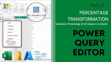 21. PERCENTAGE TRANSFORMATION | Power Query Editor
