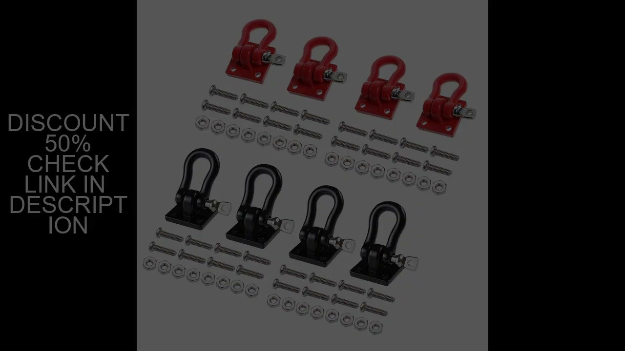 Metal Trailer Towing Buckle Tow Hooks Climbing Trailer Shackles for 1/10 RC Crawler Car Traxxas TRX4
