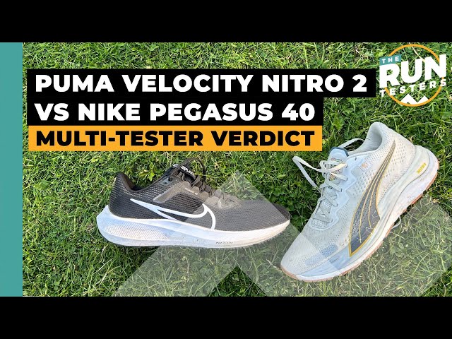 Kapitein Brie keuken Mooi Nike Pegasus 40 vs Puma Velocity Nitro 2: Three runners give their verdict  - YouTube