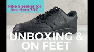 Nike COURT VISION Low Next Nature ‘Triple Black’ | UNBOXING & ON FEET | fashion shoes